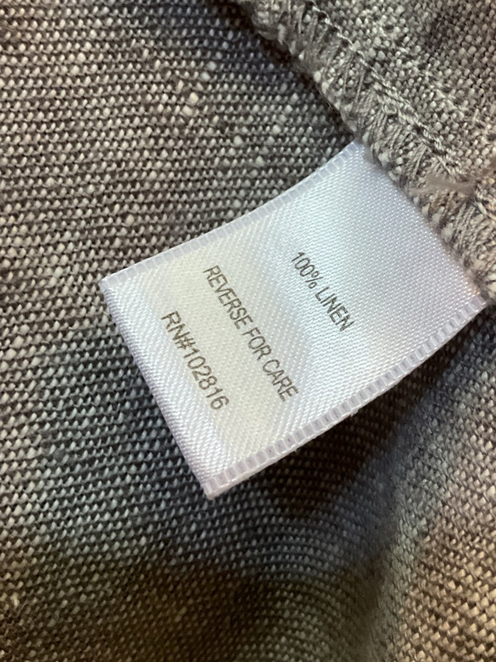 Garnet hill nice weight Gray Linen Tunic Dress, 18 - Picture 5 of 6
